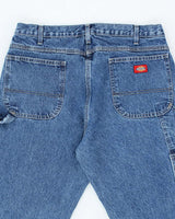 Vintage Dickies Dark Wash Single Knee Carpenter Trousers - W34 L30