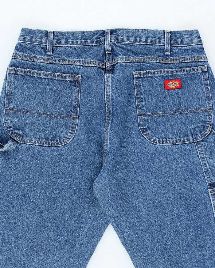 Vintage Dickies Dark Wash Single Knee Carpenter Trousers - W34 L30