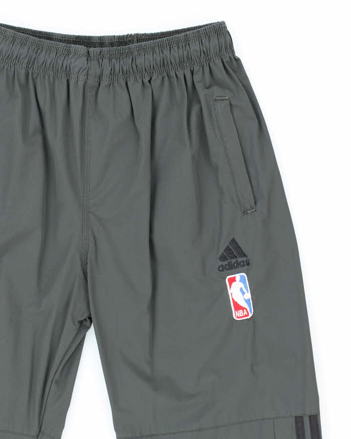Vintage Y2K Adidas Three Stripe NBA Embroidered Tracksuit Bottoms - L