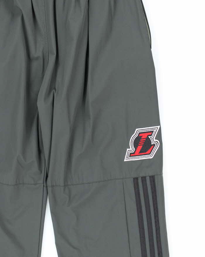 Vintage Y2K Adidas Three Stripe NBA Embroidered Tracksuit Bottoms - L