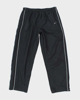 Vintage Y2K Nike Open Cuffs Small Swoosh Tracksuit Bottoms - L