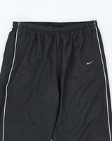 Vintage Y2K Nike Open Cuffs Small Swoosh Tracksuit Bottoms - L