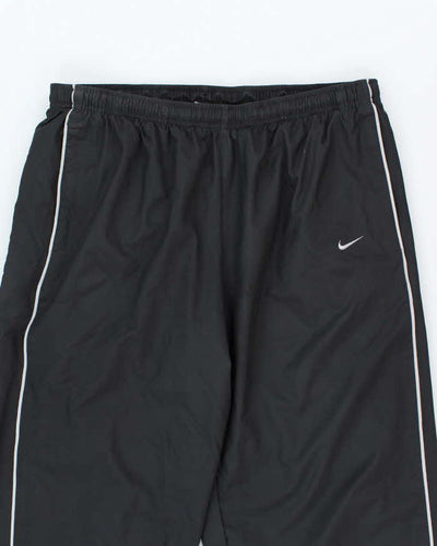 Vintage Y2K Nike Open Cuffs Small Swoosh Tracksuit Bottoms - L
