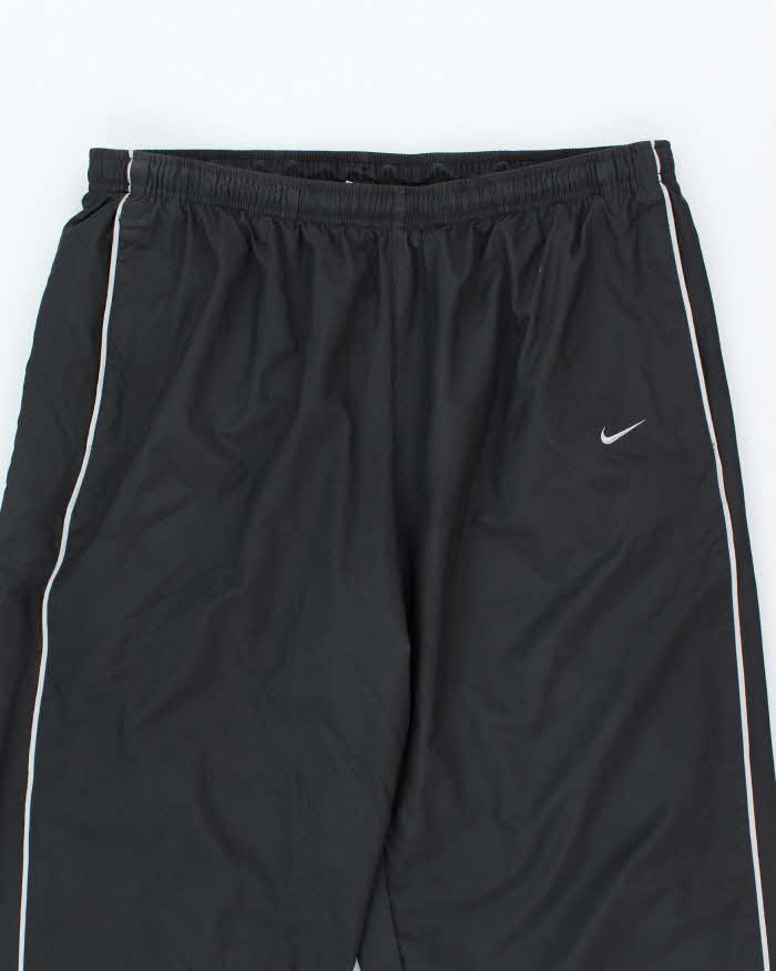 Vintage Y2K Nike Open Cuffs Small Swoosh Tracksuit Bottoms - L