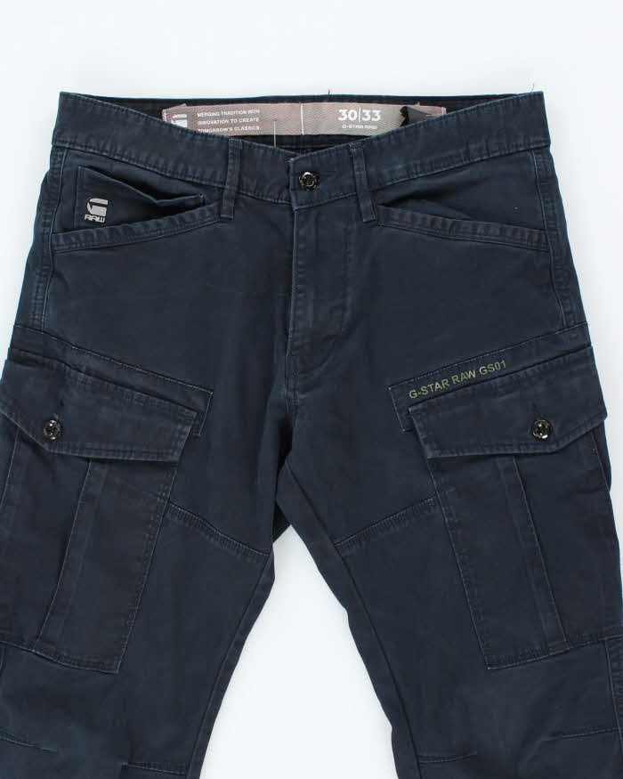 G-Star Raw Navy Cargo Trousers - W32 L31