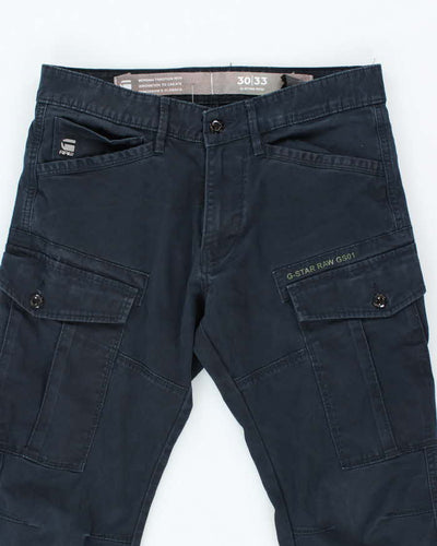 G-Star Raw Navy Cargo Trousers - W32 L31