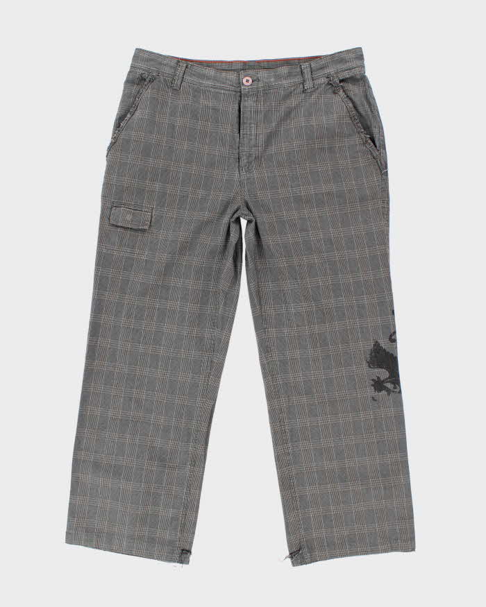 DKNY Distressed Check Trousers - W38 L30