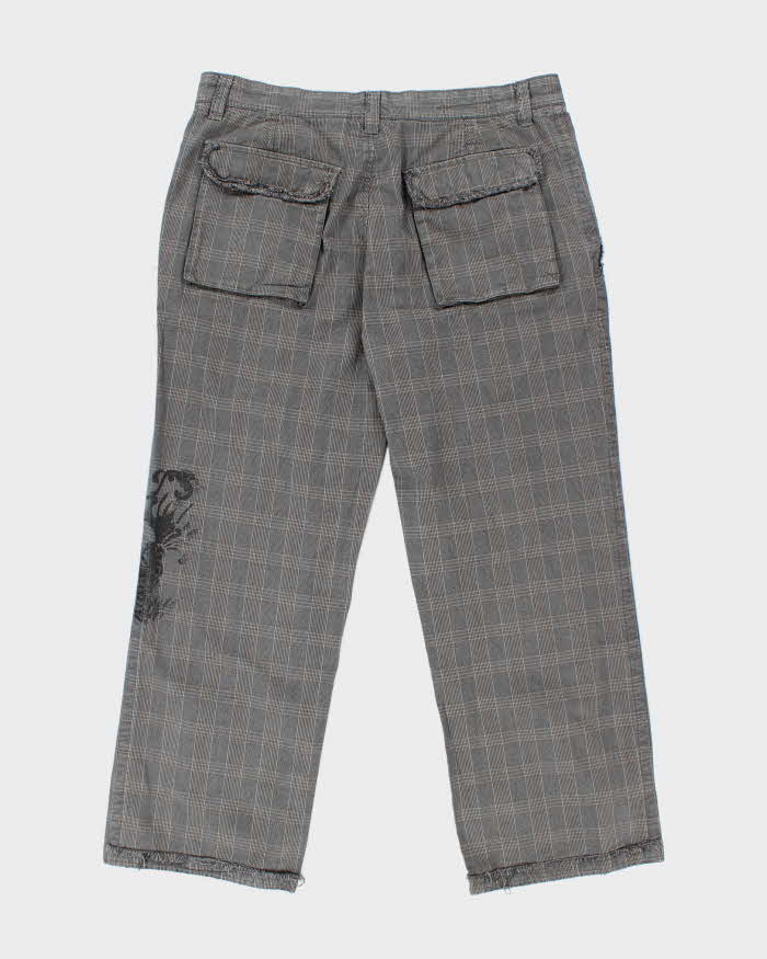 DKNY Distressed Check Trousers - W38 L30