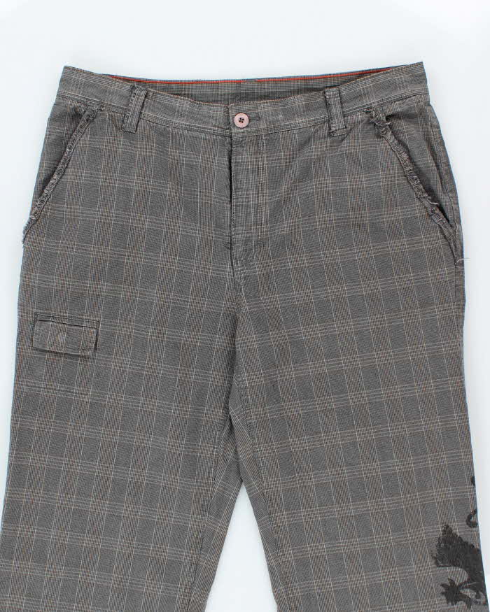 DKNY Distressed Check Trousers - W38 L30