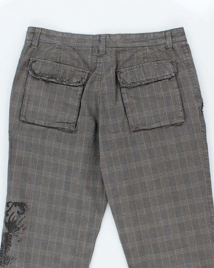 DKNY Distressed Check Trousers - W38 L30