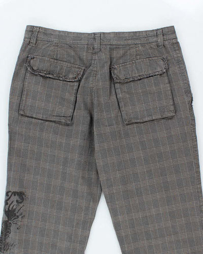 DKNY Distressed Check Trousers - W38 L30