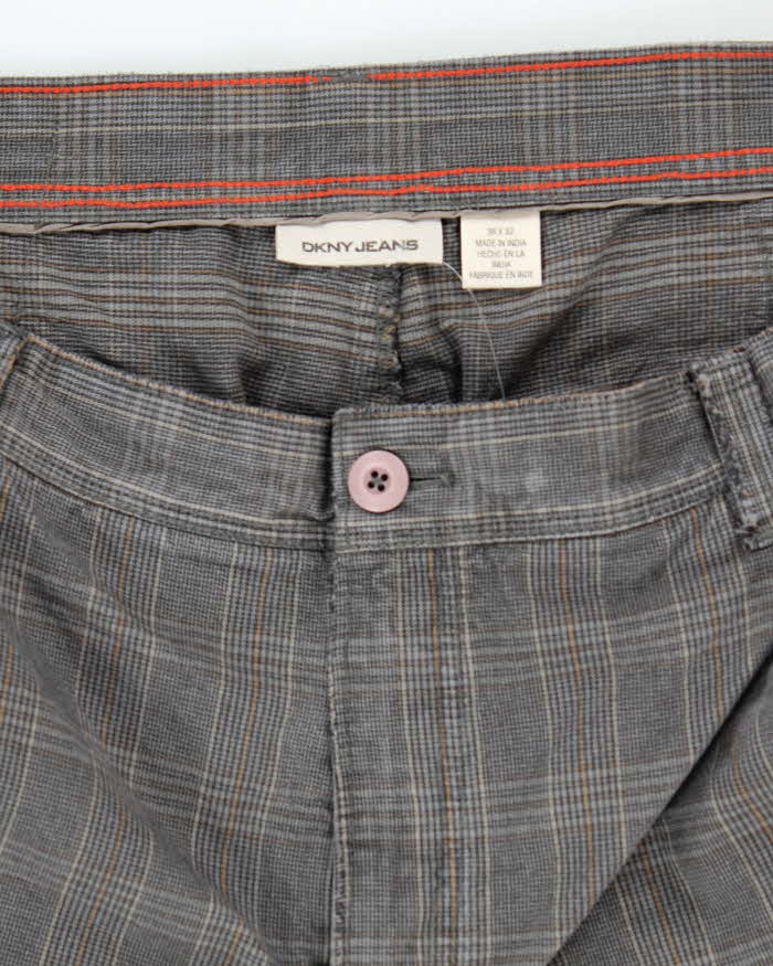 DKNY Distressed Check Trousers - W38 L30