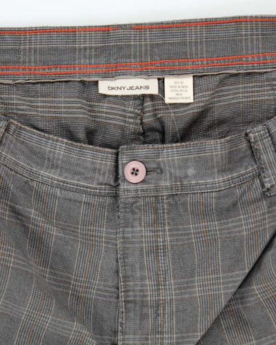 DKNY Distressed Check Trousers - W38 L30