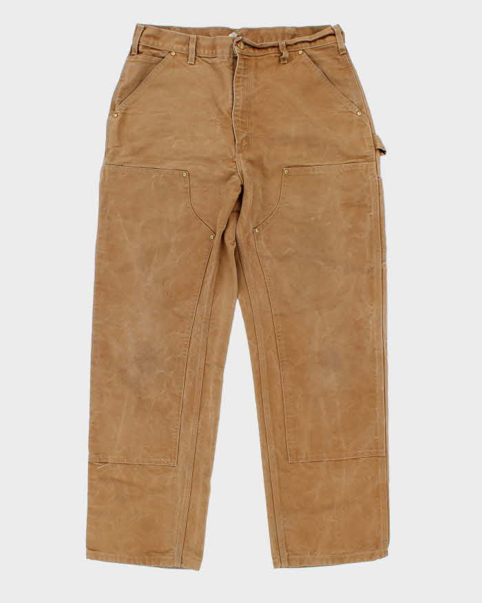 Vintage 00s Carhartt B01 Double Duck Loose Straight Workwear Trousers - W34 L31