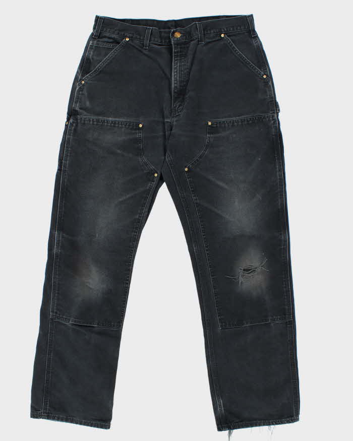 Vintage 00s Carhartt B01 Double Duck Loose Straight  Distressed Workwear Trousers - W36 L32