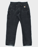 Vintage 00s Carhartt B01 Double Duck Loose Straight  Distressed Workwear Trousers - W36 L32
