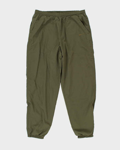 Vintage 1990s Khaki Nike Loose Fit Tracksuit Bottoms - W36 L32