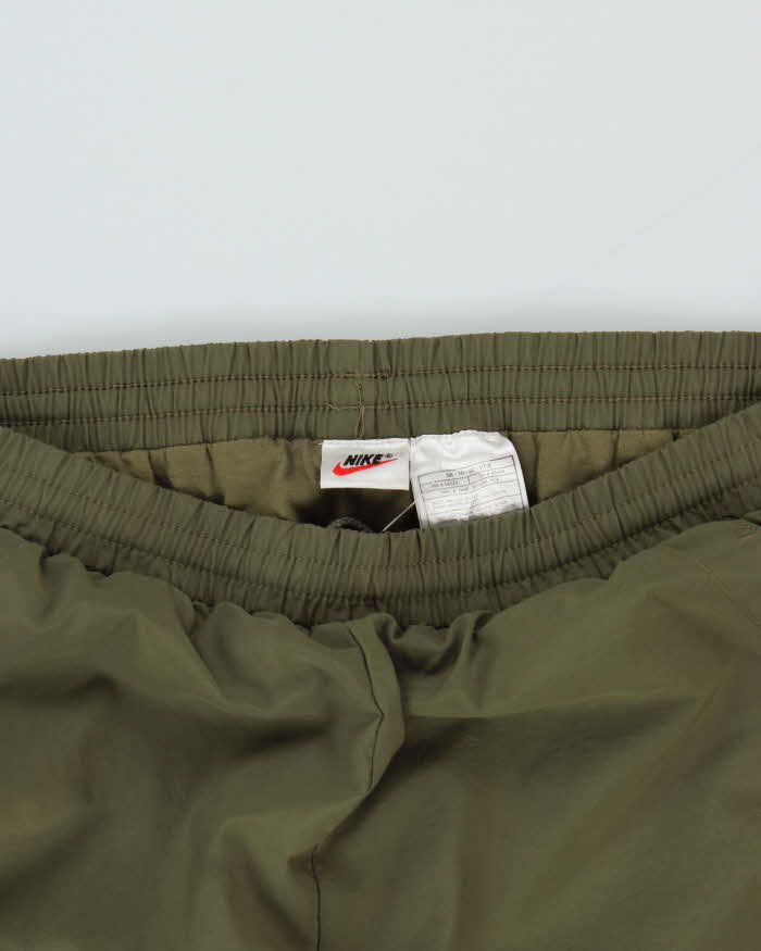 Vintage 1990s Khaki Nike Loose Fit Tracksuit Bottoms - W36 L32
