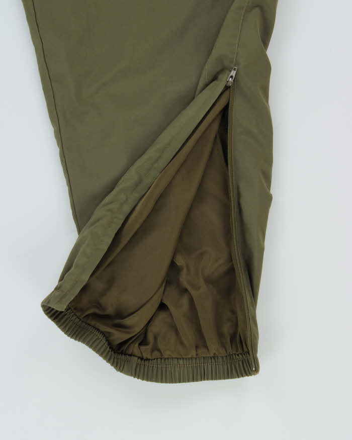 Vintage 1990s Khaki Nike Loose Fit Tracksuit Bottoms - W36 L32