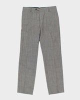 Vintage Dolce &amp; Gabbana Check Wool Straight Leg Suit Trousers - W35 L34