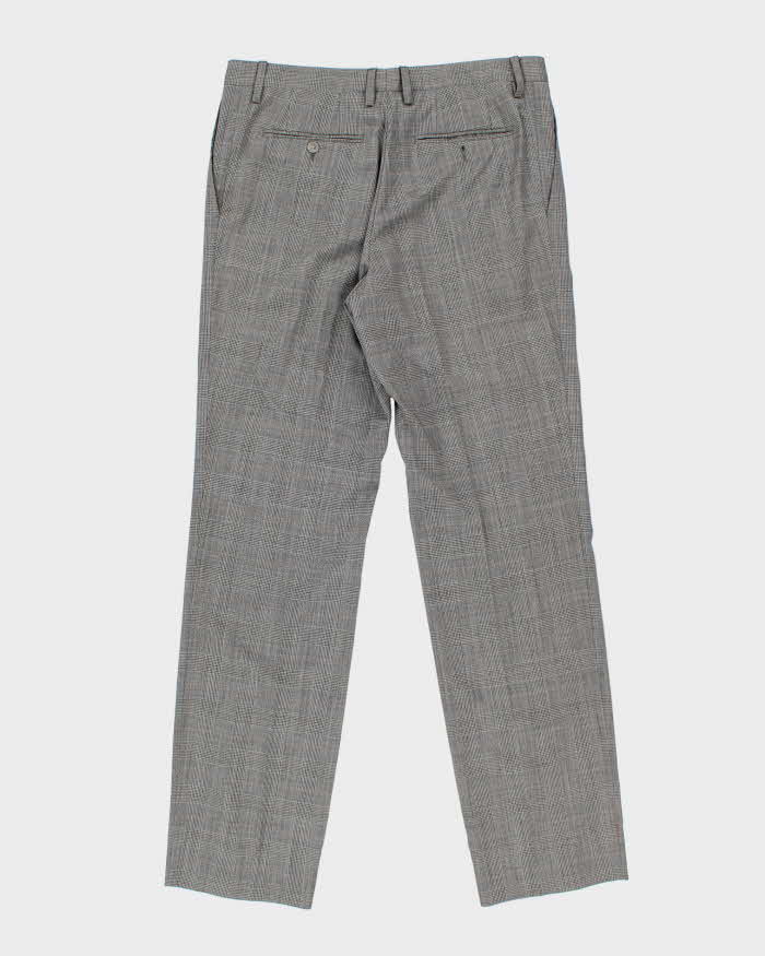 Vintage Dolce &amp; Gabbana Check Wool Straight Leg Suit Trousers - W35 L34