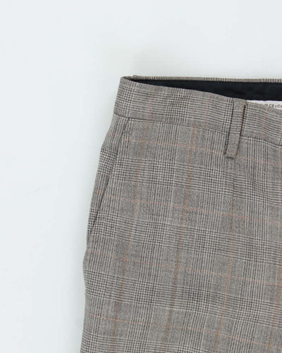 Vintage Dolce & Gabbana Check Wool Straight Leg Suit Trousers - W35 L34