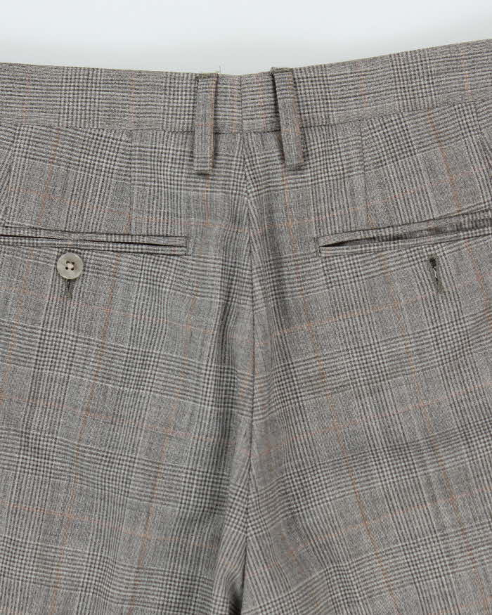 Vintage Dolce &amp; Gabbana Check Wool Straight Leg Suit Trousers - W35 L34