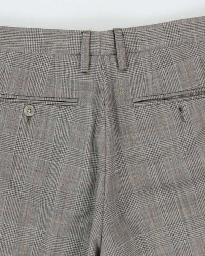 Vintage Dolce & Gabbana Check Wool Straight Leg Suit Trousers - W35 L34
