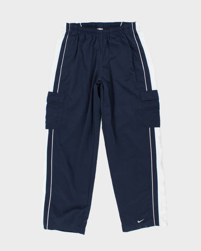 Vintage Y2K 00s Nike Soft Shell Cargo Style Wide Leg Tracksuit Bottoms - L