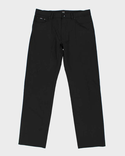 Vintage Hugo Boss Satin Stretch Fit Straight Leg Trousers - W38 L35