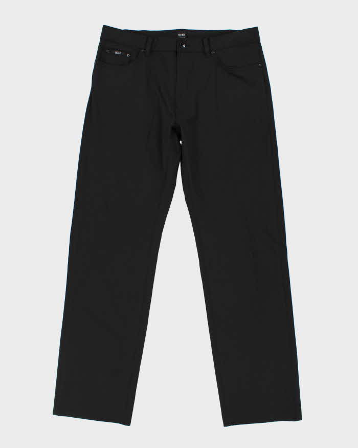 Vintage Hugo Boss Satin Stretch Fit Straight Leg Trousers - W38 L35