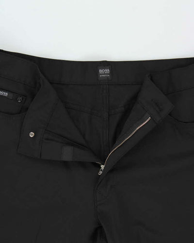 Vintage Hugo Boss Satin Stretch Fit Straight Leg Trousers - W38 L35