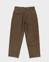Vintage 00s Eddie Bauer Khaki Classic Wide Fit Trousers - W35 L31