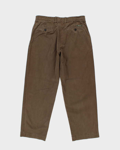 Vintage 00s Eddie Bauer Khaki Classic Wide Fit Trousers - W35 L31
