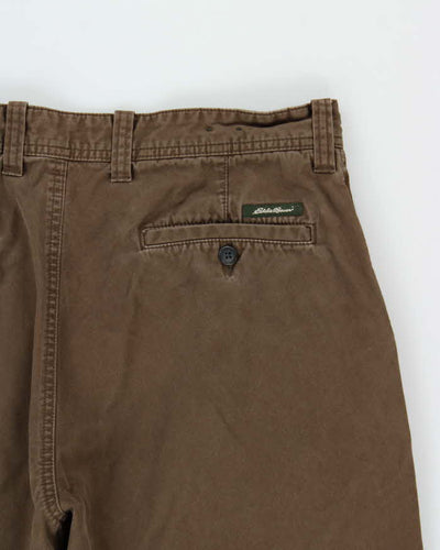 Vintage 00s Eddie Bauer Khaki Classic Wide Fit Trousers - W35 L31