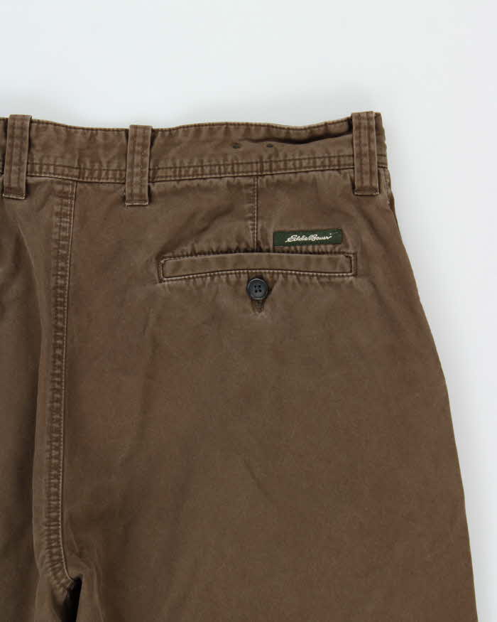 Vintage 00s Eddie Bauer Khaki Classic Wide Fit Trousers - W35 L31