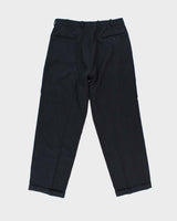 Vintage 1980s Yves Saint Laurent Pleated Wool Blend Wide Straight Leg Trousers - W32 L29