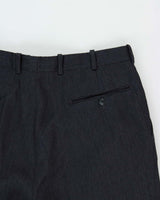Vintage 1980s Yves Saint Laurent Pleated Wool Blend Wide Straight Leg Trousers - W32 L29