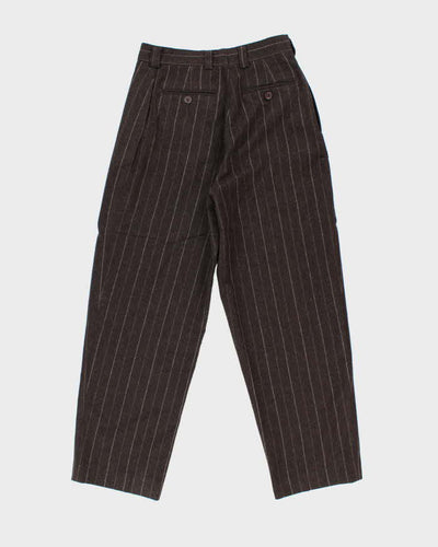 Vintage 00s Tommy Hilfiger Wool Blend Pinstriped Wide Leg Trousers - W30 L30