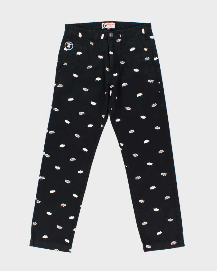 Vintage Aape By A Bathing Ape Repeat Logo Straight Leg Chino Trousers - W28 L28