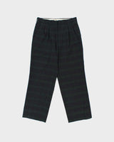 Vintage 1990s Pure Wool Tartan Pleated Wide Leg Trousers - W29 L27
