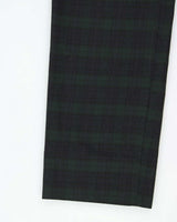 Vintage 1990s Pure Wool Tartan Pleated Wide Leg Trousers - W29 L27