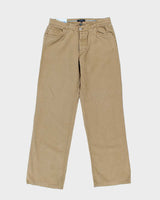 Vintage 00s Ted Baker Linen Blend Wide Leg Trousers - W33 L33