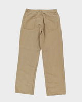 Vintage 00s Ted Baker Linen Blend Wide Leg Trousers - W33 L33