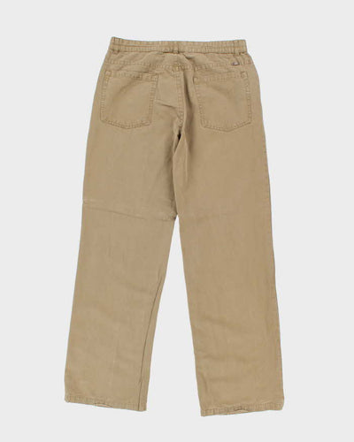 Vintage 00s Ted Baker Linen Blend Wide Leg Trousers - W33 L33