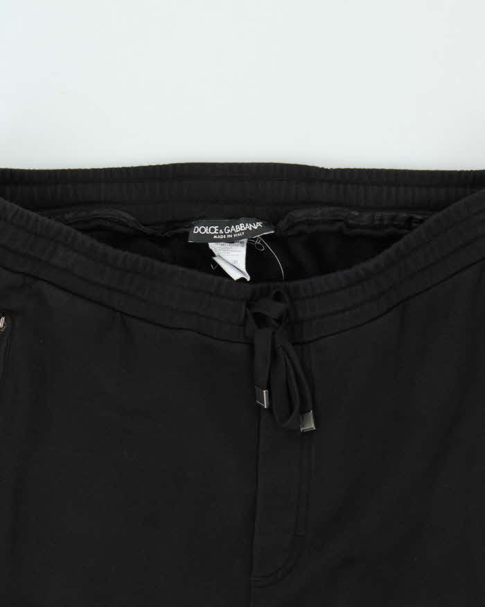Dolce &amp; Gabbana Crown Patch Slim Fit Elastic Cuff Tracksuit Bottoms - L