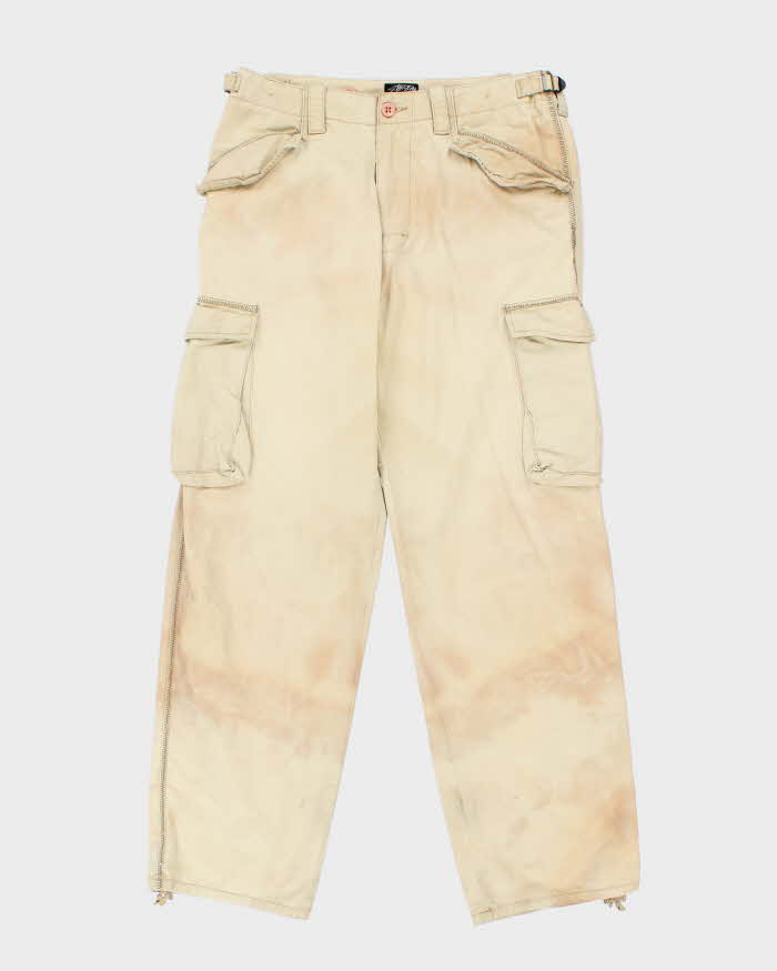 Vintage 1990s Stussy Japan Multi-Pocket Wide Leg Adjustable Cargo Trousers - W33 L31