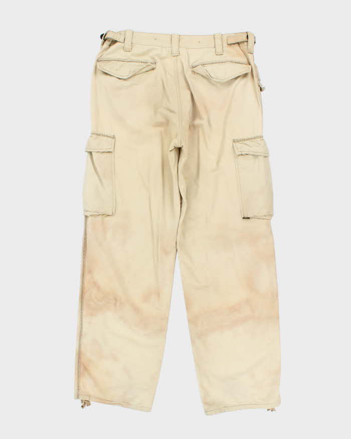 Vintage 1990s Stussy Japan Multi-Pocket Wide Leg Adjustable Cargo Trousers - W33 L31