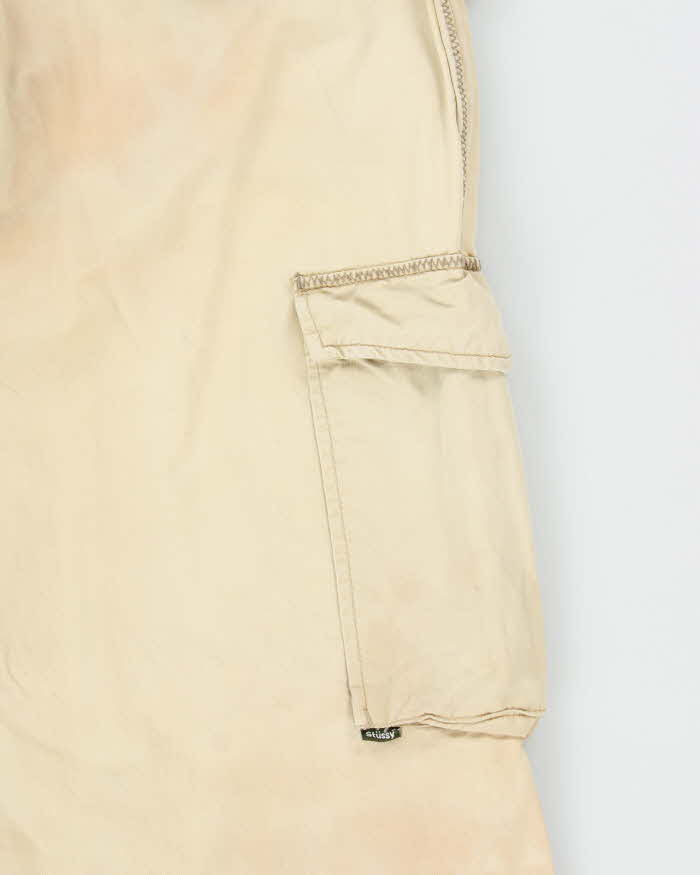 Vintage 1990s Stussy Japan Multi-Pocket Wide Leg Adjustable Cargo Trousers - W33 L31