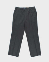 Vintage 1980s Christian Dior Pinstripe Wool Wide Leg Trousers - W32 L29